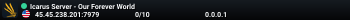 Icarus Server - Our Forever World
