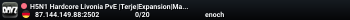 H5N1 Hardcore Livonia PvE |Terje|Expansion|Maplink|