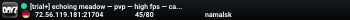 [trial+] echoing meadow — pvp — high fps — cars+ — cherno