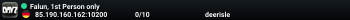 Falun, 1st Person only