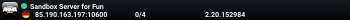 Sandbox Server for Fun