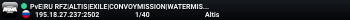 PvE|RU RFZ|ALTIS|EXILE|CONVOYMISSION|WATERMISSION|AISECTOR|VECT