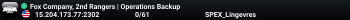 Fox Company, 2nd Rangers | Operations Backup