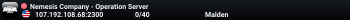 Nemesis Company - Operation Server