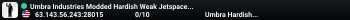 Umbra Industries Modded Hardish Weak Jetspace Scarce Resources