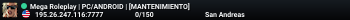 Mega Roleplay | PC/ANDROID | [MANTENIMIENTO]