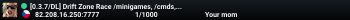 [0.3.7/DL] Drift Zone Race /minigames, /cmds, /set language