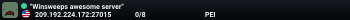 "Winsweeps awesome server"