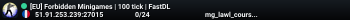 [EU] Forbidden Minigames | 100 tick | FastDL