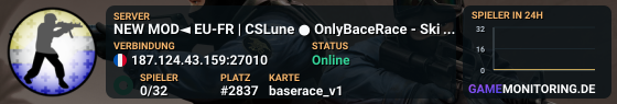 NEW MOD◄ EU-FR | CSLune ● OnlyBaceRace - Skins - Rank  ►