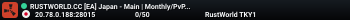 RUSTWORLD.CC [EA] Japan - Main | Monthly/PvP | Wiped: 06/04