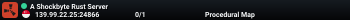 A Shockbyte Rust Server