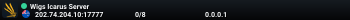 Wigs Icarus Server