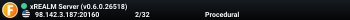xREALM Server (v0.6.0.26518)