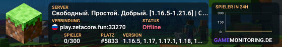 Свободный. Простой. Добрый. [1.16.5-1.21.6] | Сайт: zetacore.fun