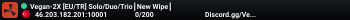 Vegan-2X [EU/TR] Solo/Duo/Trio┃New Wipe┃
