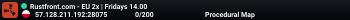RustFront EU 2x | Vanilla+ - No P2W | Weekly | Wiping 02:00