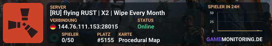 [RU] flying RUST | X2 | Wipe Every Month