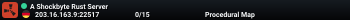 A Shockbyte Rust Server