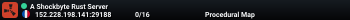 A Shockbyte Rust Server