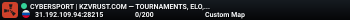 CYBERSPORT | KZVRUST.COM — TOURNAMENTS, ELO, PRIZES & DROPS