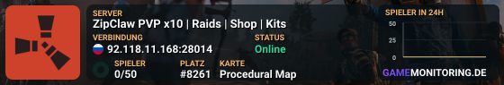 ZipClaw PVP x10 | Raids | Shop | Kits