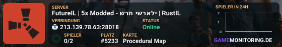 FutureIL | 5x Modded - ילארשי תרש | RustIL