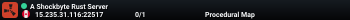 A Shockbyte Rust Server