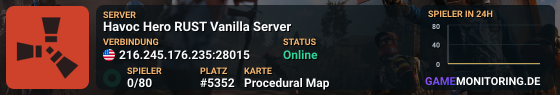Havoc Hero RUST Vanilla Server