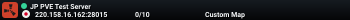 JP PVE Test Server