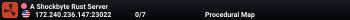 A Shockbyte Rust Server