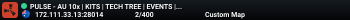 PULSE - AU 10x | CLANS | KITS | TECH TREE | JUST WIPED