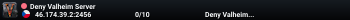 Deny Valheim Server