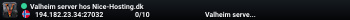 Valheim server hos Nice-Hosting.dk