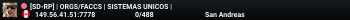 [SD-RP] | ORGS/FACCS | SISTEMAS UNICOS |