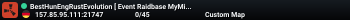 BestHunEngRustEvolution [ Event Raidbase MyMini Kit]