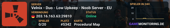 Velnix - Duo - Low Upkeep - Noob Friendly - EU