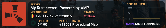 My Rust server | Powered by AMP