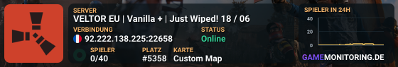 VELTOR EU | Vanilla + | Just Wiped!