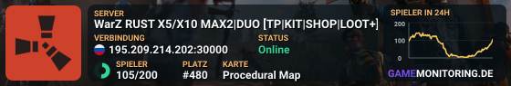 WarZ RUST X5/X10 MAX2|DUO [TP|KIT|SHOP|LOOT+]
