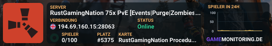 RustGamingNation 75x PvE [Events|Purge|Zombies|SkillTree]