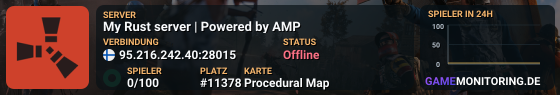 My Rust server | Powered by AMP