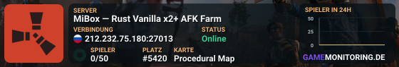MiBox — Rust Vanilla x2+ AFK Farm