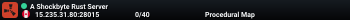 A Shockbyte Rust Server