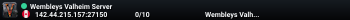 Wembleys Valheim Server