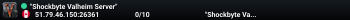 "Shockbyte Valheim Server"