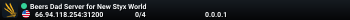 Beers Dad Server for New Styx World
