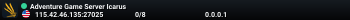 Adventure Game Server Icarus