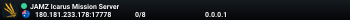JAMZ Icarus Mission Server