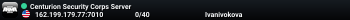 Centurion Security Corps Server